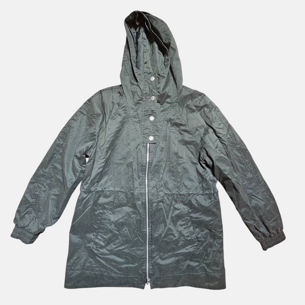 Levi's Mens Full Zip Windbreaker Jacket M Parka‎ Hooded Lightweight Nylon Blend